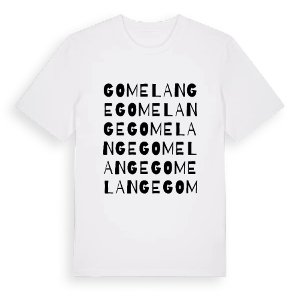 Gomelange ordlek t-shirt – ekologisk bomull t-shirt från Pinshirt