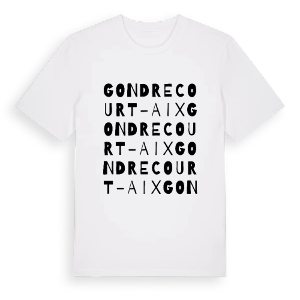 Gondrecourt-Aix ordlek t-shirt – ekologisk bomull t-shirt från Pinshirt