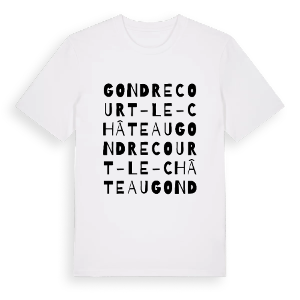 Gondrecourt-le-Château ordlek t-shirt – ekologisk bomull t-shirt från Pinshirt