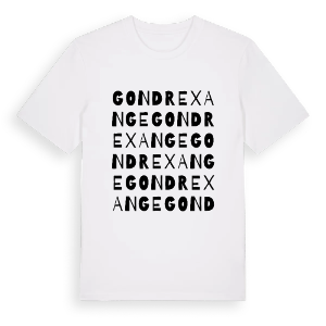 Gondrexange ordlek t-shirt – ekologisk bomull t-shirt från Pinshirt