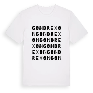 Gondrexon ordlek t-shirt – ekologisk bomull t-shirt från Pinshirt