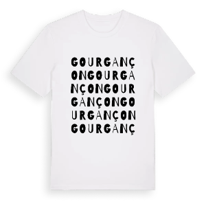 Gourgançon ordlek t-shirt – ekologisk bomull t-shirt från Pinshirt