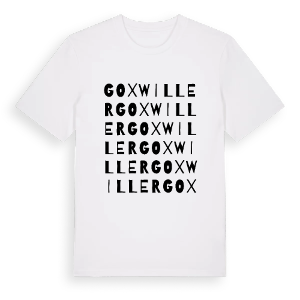 Goxwiller ordlek t-shirt – ekologisk bomull t-shirt från Pinshirt