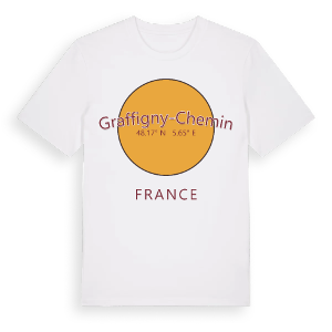 Graffigny-Chemin cirkel t-shirt – ekologisk bomull t-shirt från Pinshirt
