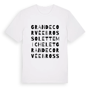 Grande Corvée Brossolette Michelet ordlek t-shirt – ekologisk bomull t-shirt från Pinshirt