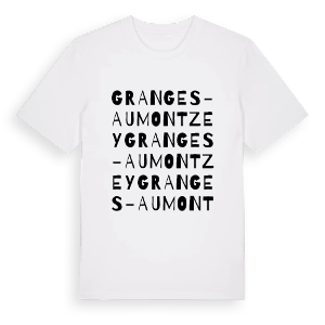 Granges-Aumontzey ordlek t-shirt – ekologisk bomull t-shirt från Pinshirt