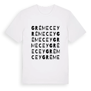 Grémecey ordlek t-shirt – ekologisk bomull t-shirt från Pinshirt