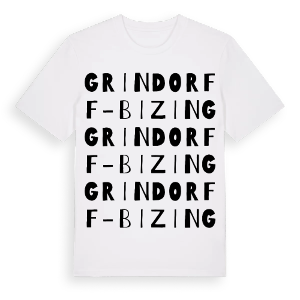 Grindorff-Bizing ordlek t-shirt – ekologisk bomull t-shirt från Pinshirt