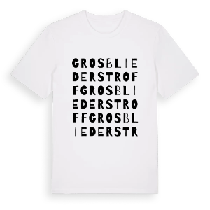 Grosbliederstroff ordlek t-shirt – ekologisk bomull t-shirt från Pinshirt