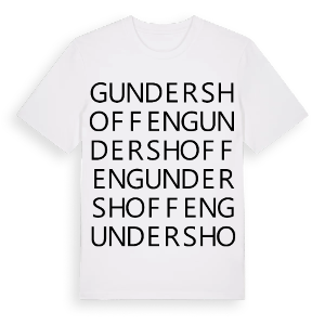 Gundershoffen ordlek t-shirt – ekologisk bomull t-shirt från Pinshirt