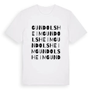 Gundolsheim ordlek t-shirt – ekologisk bomull t-shirt från Pinshirt