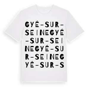 Gyé-sur-Seine ordlek t-shirt – ekologisk bomull t-shirt från Pinshirt