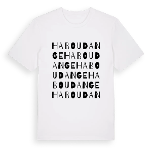 Haboudange ordlek t-shirt – ekologisk bomull t-shirt från Pinshirt