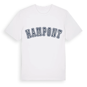 Hampont college t-shirt – ekologisk bomull t-shirt från Pinshirt