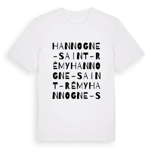 Hannogne-Saint-Rémy ordlek t-shirt – ekologisk bomull t-shirt från Pinshirt