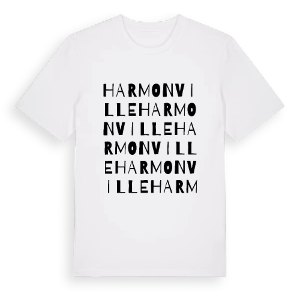Harmonville ordlek t-shirt – ekologisk bomull t-shirt från Pinshirt