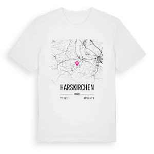 Harskirchen karta t-shirt – ekologisk bomull t-shirt från Pinshirt