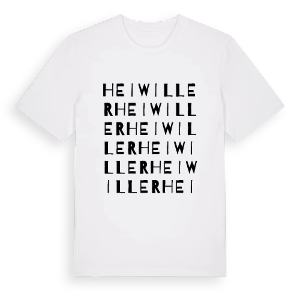 Heiwiller ordlek t-shirt – ekologisk bomull t-shirt från Pinshirt