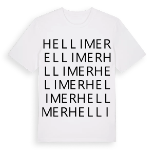 Hellimer ordlek t-shirt – ekologisk bomull t-shirt från Pinshirt