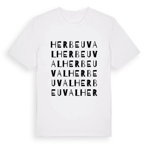 Herbeuval ordlek t-shirt – ekologisk bomull t-shirt från Pinshirt