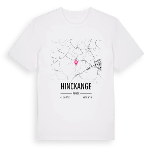 Hinckange karta t-shirt – ekologisk bomull t-shirt från Pinshirt