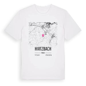 Hirtzbach karta t-shirt – ekologisk bomull t-shirt från Pinshirt
