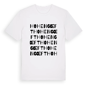 Hohengœft ordlek t-shirt – ekologisk bomull t-shirt från Pinshirt