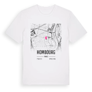 Hombourg karta t-shirt – ekologisk bomull t-shirt från Pinshirt