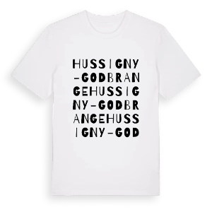 Hussigny-Godbrange ordlek t-shirt – ekologisk bomull t-shirt från Pinshirt