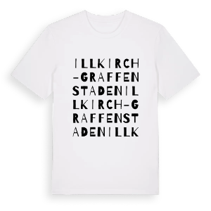 Illkirch-Graffenstaden ordlek t-shirt – ekologisk bomull t-shirt från Pinshirt