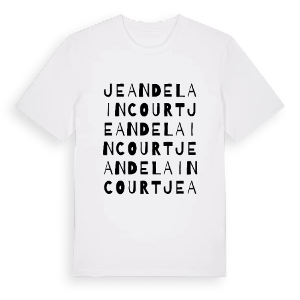 Jeandelaincourt ordlek t-shirt – ekologisk bomull t-shirt från Pinshirt