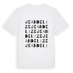 Jeandelize ordlek t-shirt – ekologisk bomull t-shirt från Pinshirt