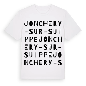 Jonchery-sur-Suippe ordlek t-shirt – ekologisk bomull t-shirt från Pinshirt