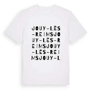 Jouy-lès-Reims ordlek t-shirt – ekologisk bomull t-shirt från Pinshirt