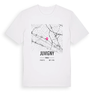 Juvigny karta t-shirt – ekologisk bomull t-shirt från Pinshirt