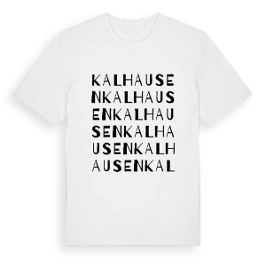 Kalhausen ordlek t-shirt – ekologisk bomull t-shirt från Pinshirt