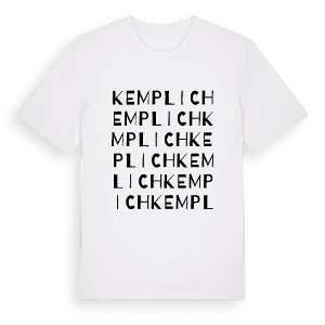 Kemplich ordlek t-shirt – ekologisk bomull t-shirt från Pinshirt