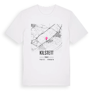 Kilstett karta t-shirt – ekologisk bomull t-shirt från Pinshirt