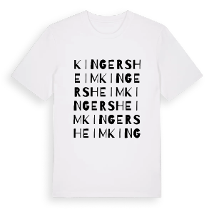 Kingersheim ordlek t-shirt – ekologisk bomull t-shirt från Pinshirt