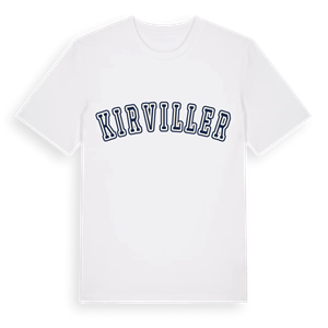 Kirviller college t-shirt – ekologisk bomull t-shirt från Pinshirt
