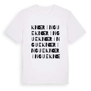 Knœringue ordlek t-shirt – ekologisk bomull t-shirt från Pinshirt