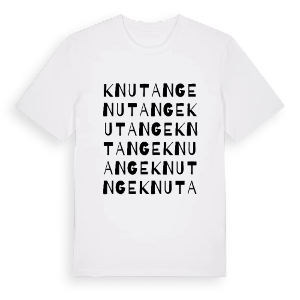 Knutange ordlek t-shirt – ekologisk bomull t-shirt från Pinshirt