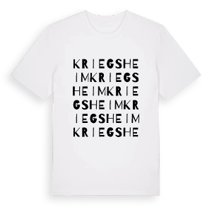 Kriegsheim ordlek t-shirt – ekologisk bomull t-shirt från Pinshirt