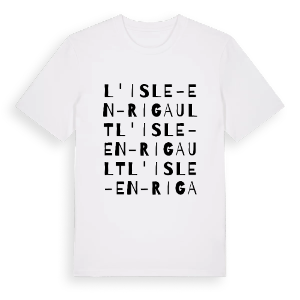L'Isle-en-Rigault ordlek t-shirt – ekologisk bomull t-shirt från Pinshirt