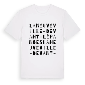 La Neuveville-devant-Lépanges ordlek t-shirt – ekologisk bomull t-shirt från Pinshirt