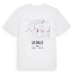 La Salle karta t-shirt – ekologisk bomull t-shirt från Pinshirt