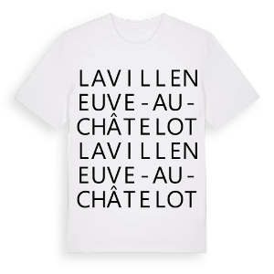 La Villeneuve-au-Châtelot ordlek t-shirt – ekologisk bomull t-shirt från Pinshirt