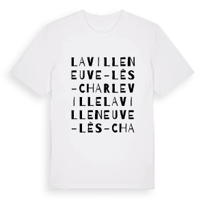 La Villeneuve-lès-Charleville ordlek t-shirt – ekologisk bomull t-shirt från PinShirt