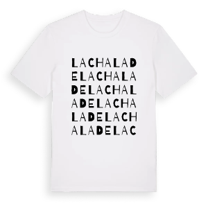 Lachalade ordlek t-shirt – ekologisk bomull t-shirt från Pinshirt