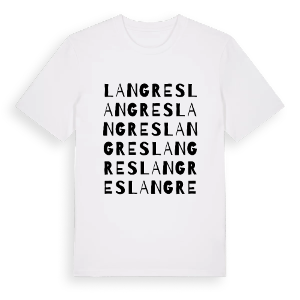 Langres ordlek t-shirt – ekologisk bomull t-shirt från Pinshirt